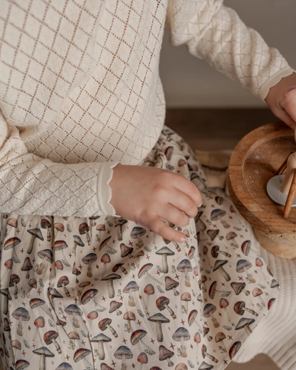 Rokje met paddenstoelenprint