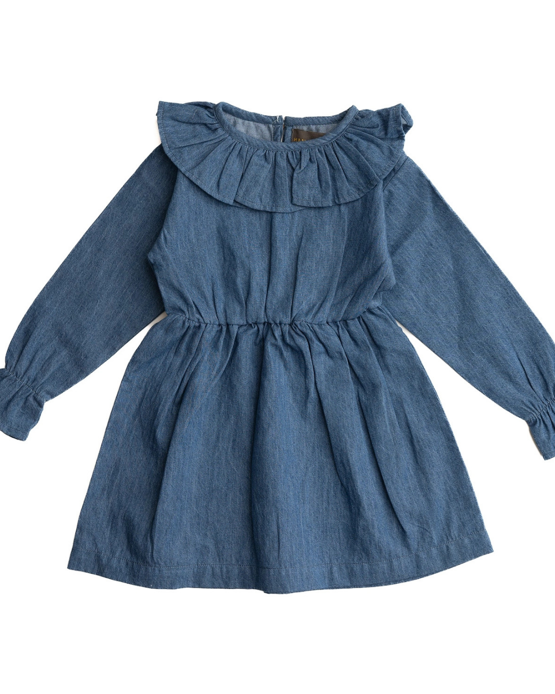 Denim jurkje met ruches