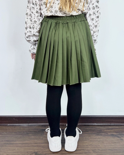 Groene geplooide rok