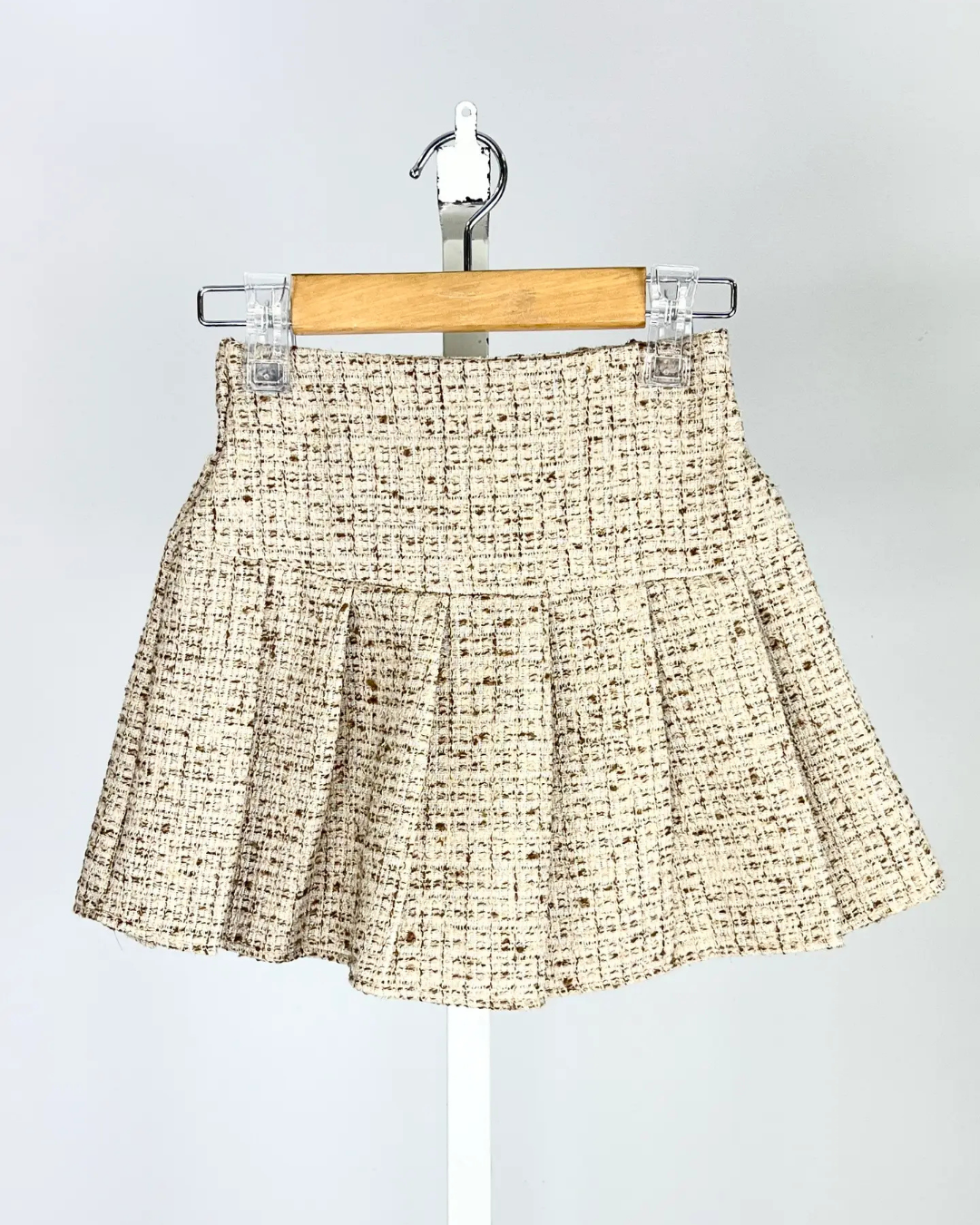 Tweedrokje met gouddraad