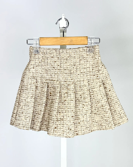 Tweedrokje met gouddraad