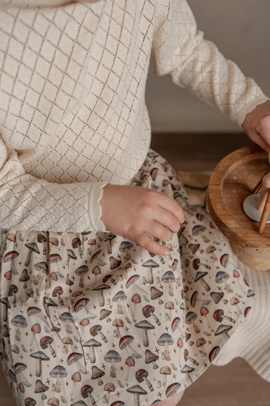 Rok met paddenstoelenprint