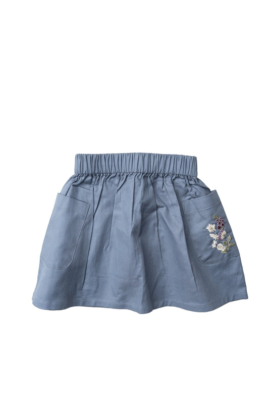 Rok met geborduurde bloemenprint