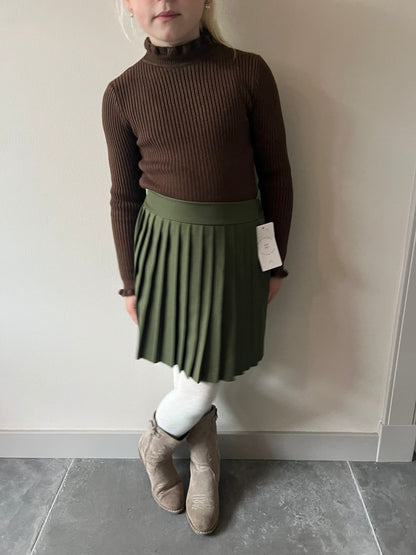 Groene geplooide rok